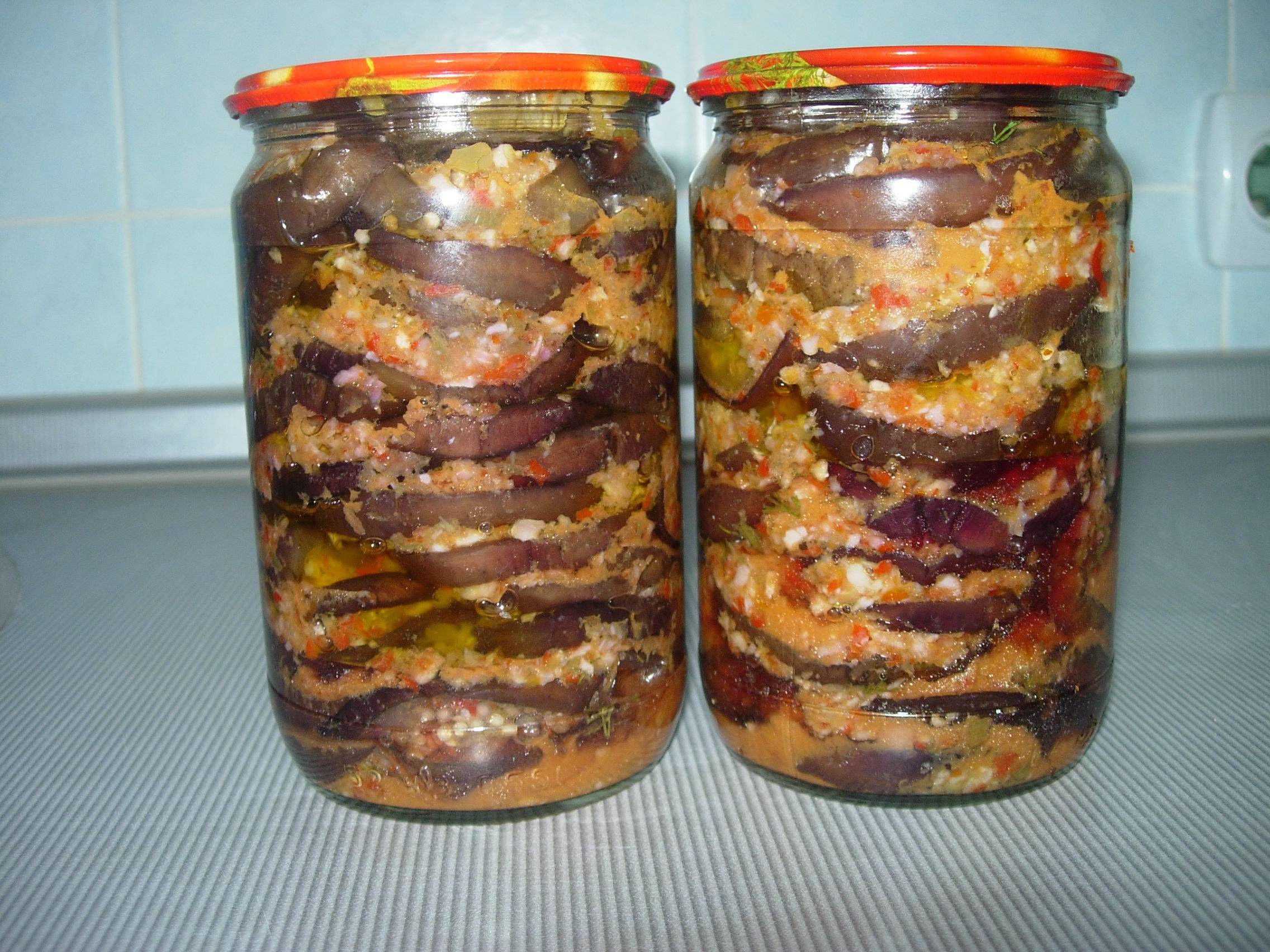 Баклажаны маринованные на зиму (целиком, резанные) - рецепты с фото