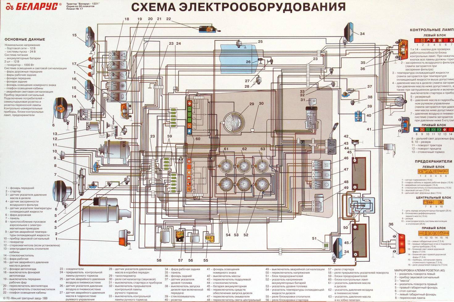 Схема беларус 1221