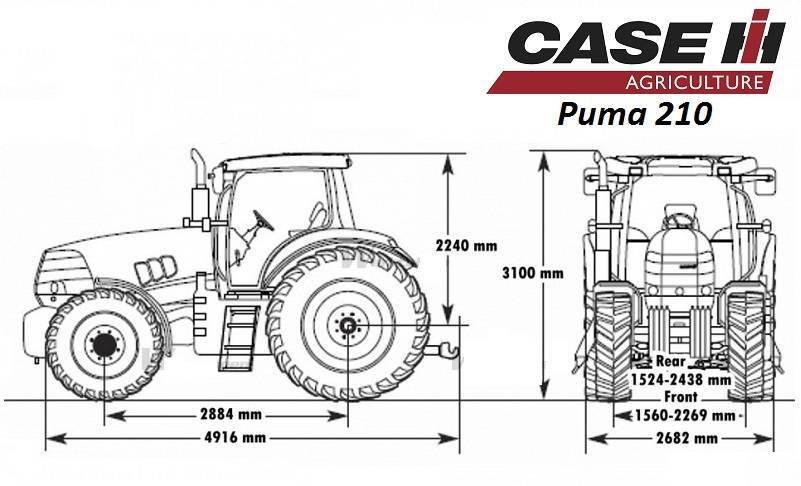 Case puma 210: технические характеристики