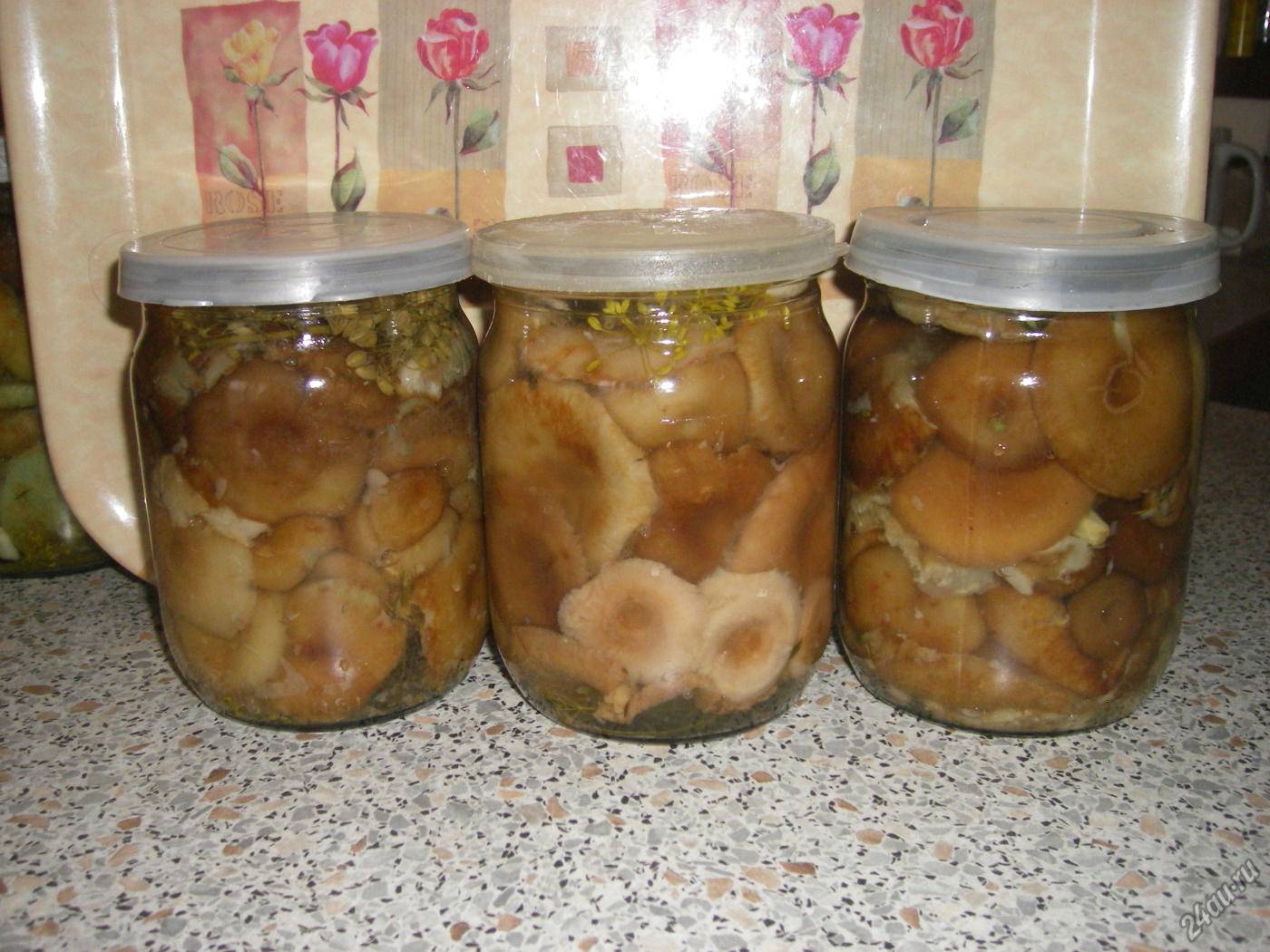 Рецепт маринования черных груздей: маринад для грибов в банках, с уксусом на 1 литр воды