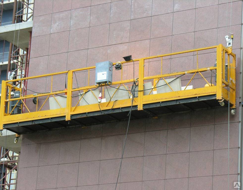 Фасадный подъёмник: конструкция строительной люльки