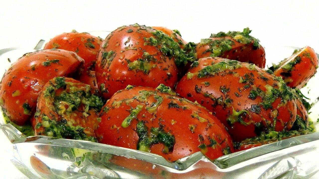 Как приготовить помидоры по грузински
