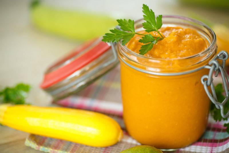 Как заготовить кабачковое пюре для ребенка на зиму и правила введения в рацион грудничка