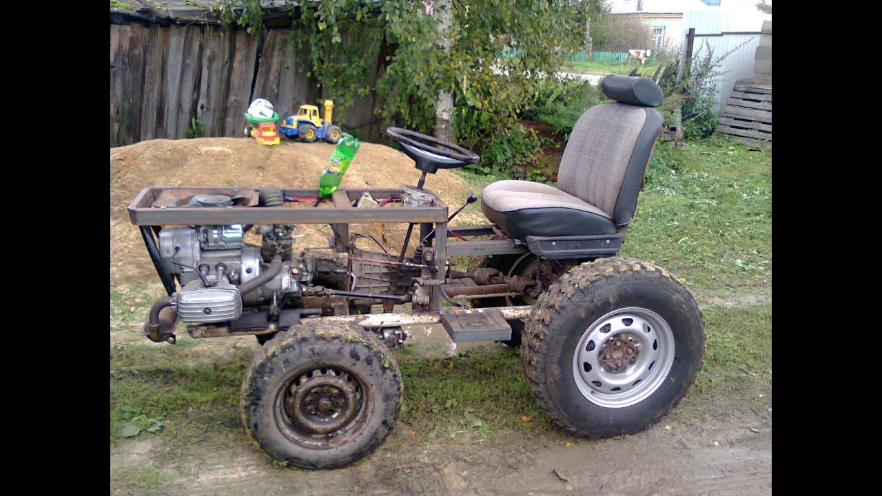 Мини-трактор с двигателем от мотоцикла урал