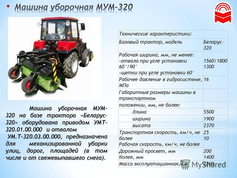 Мтз-320: технические характеристики трактора беларус