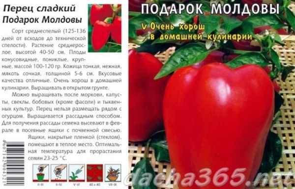 Перец подарок молдовы — описание и характеристика сорта