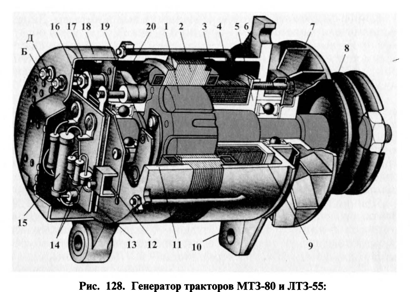 Схема генератора трактора мтз 82