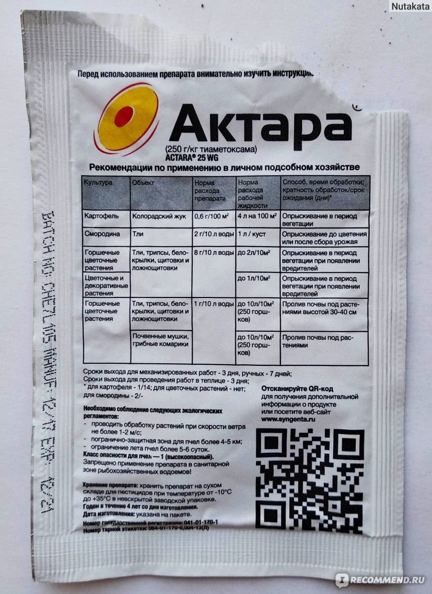 Как применять препарат актара для обработки плодовых деревьев и растений