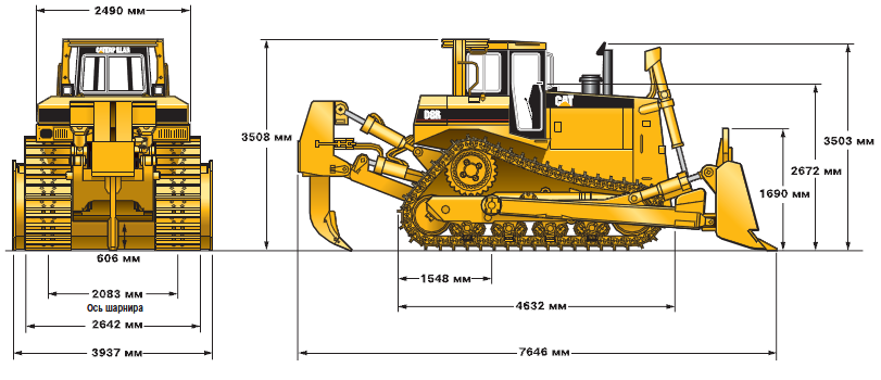 Бульдозер caterpillar d6 технические характеристики и модификации, устройство