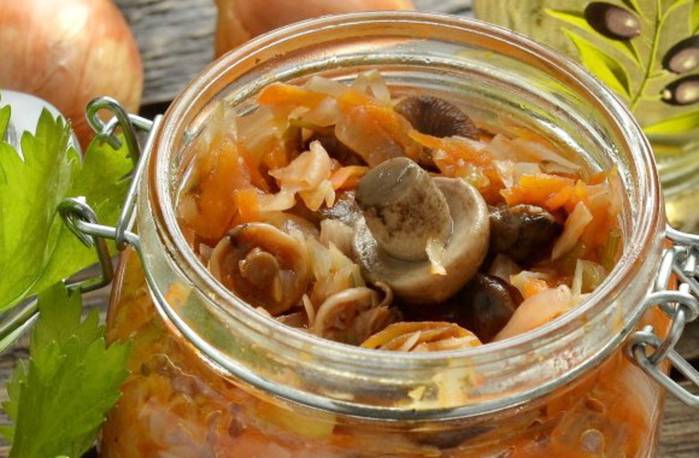 Солянка из капусты с грибами на зиму — 5 рецептов «пальчики оближешь!»