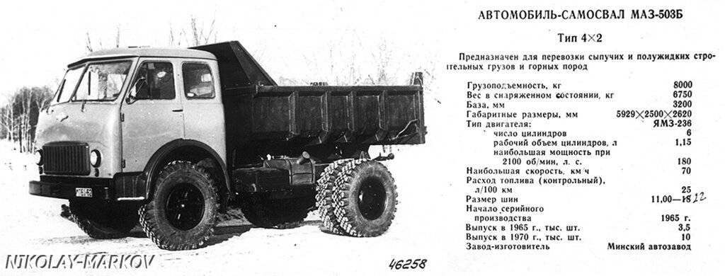 Маз-500: технические характеристики, описание, история создания грузовика
