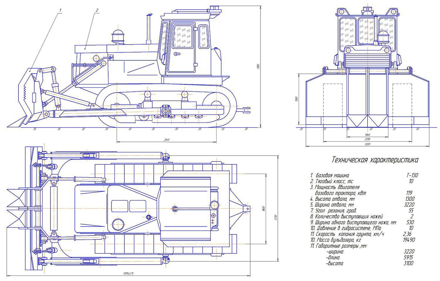 Технические характеристики бульдозера б10м и других моделей модельного ряда чтз