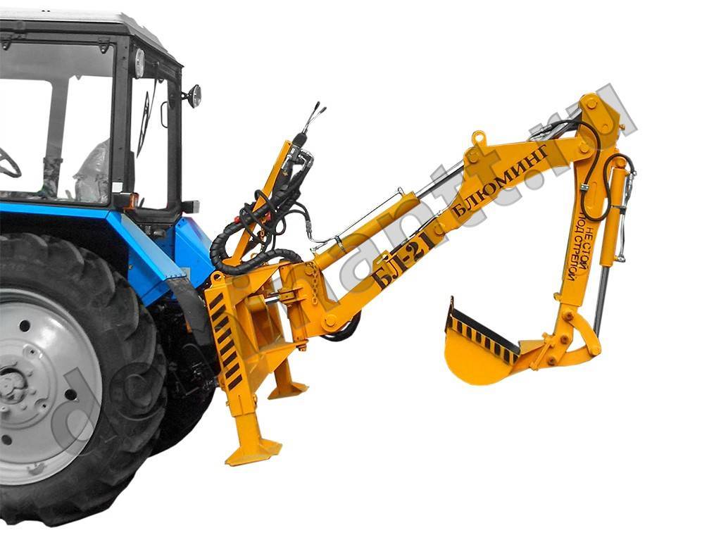 Навесные экскаваторы для трактора - виды оборудования и технические характеристики