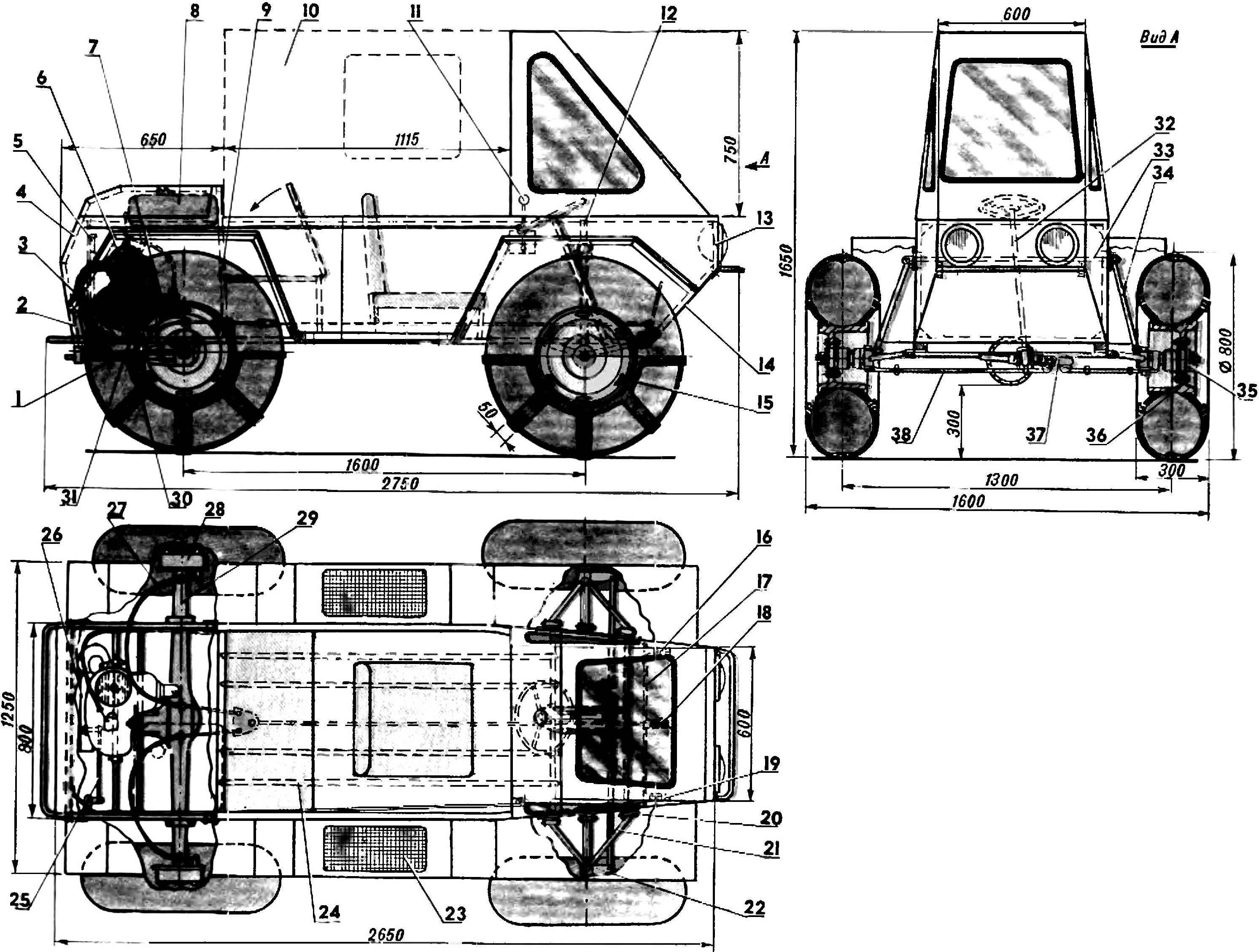 Вездеход своими руками на шинах низкого давления чертежи