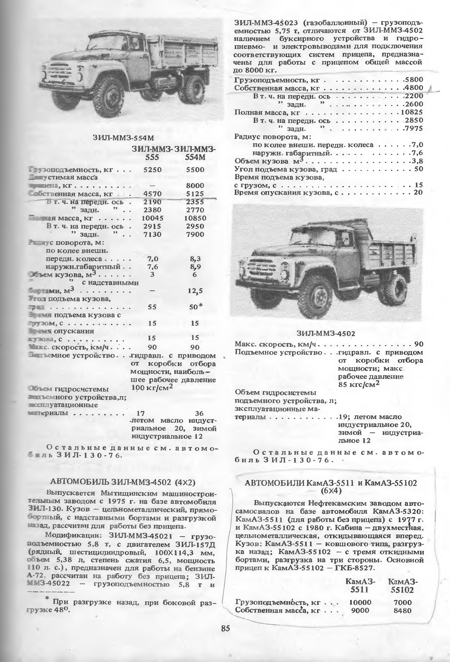 Топ-2 модификации грузовых автомобилей на базе самосвала зил-ммз-4502