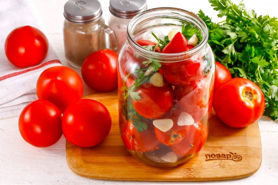 5 лучших рецептов быстрого приготовления помидор, маринованных с чесноком