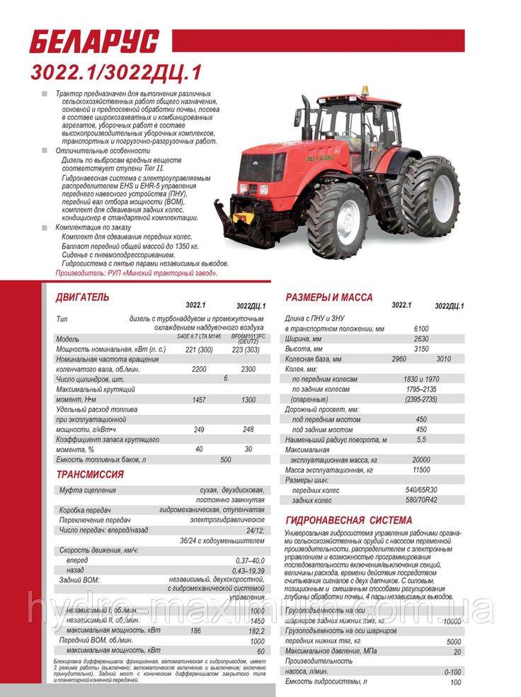 «беларус» мтз-3522: флагман минских тракторостроителей, его обзор и характеристики