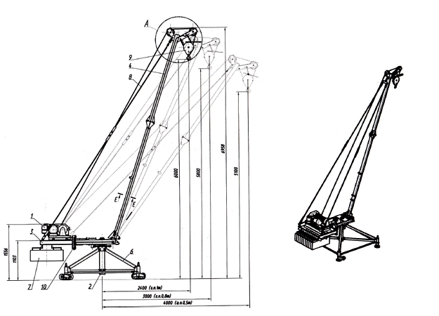 Кран пионер чертежи с размерами