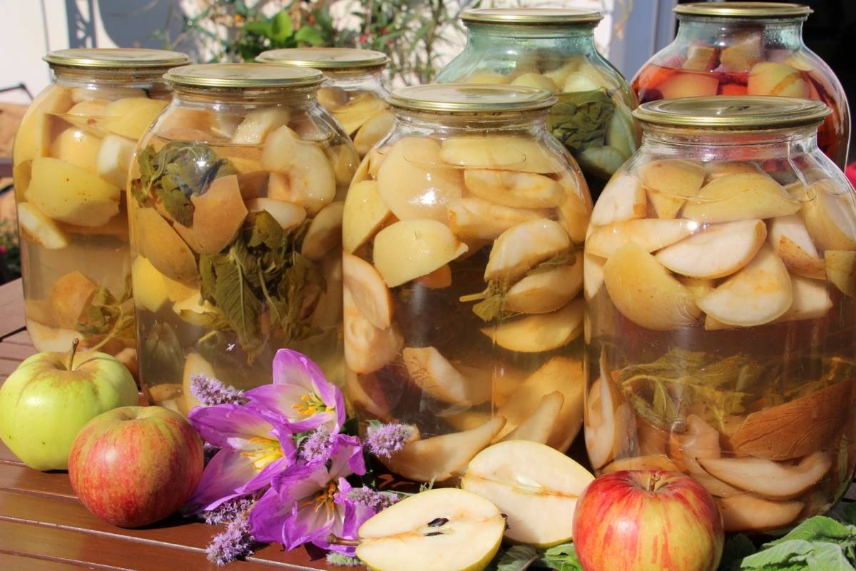 Как сделать компот из яблок на зиму по пошаговому рецепту с фото