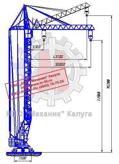 Башенные краны технические характеристики таблица