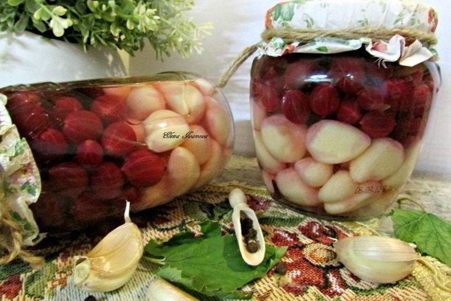 Маринованный чеснок с крыжовником - лучший сайт кулинарии