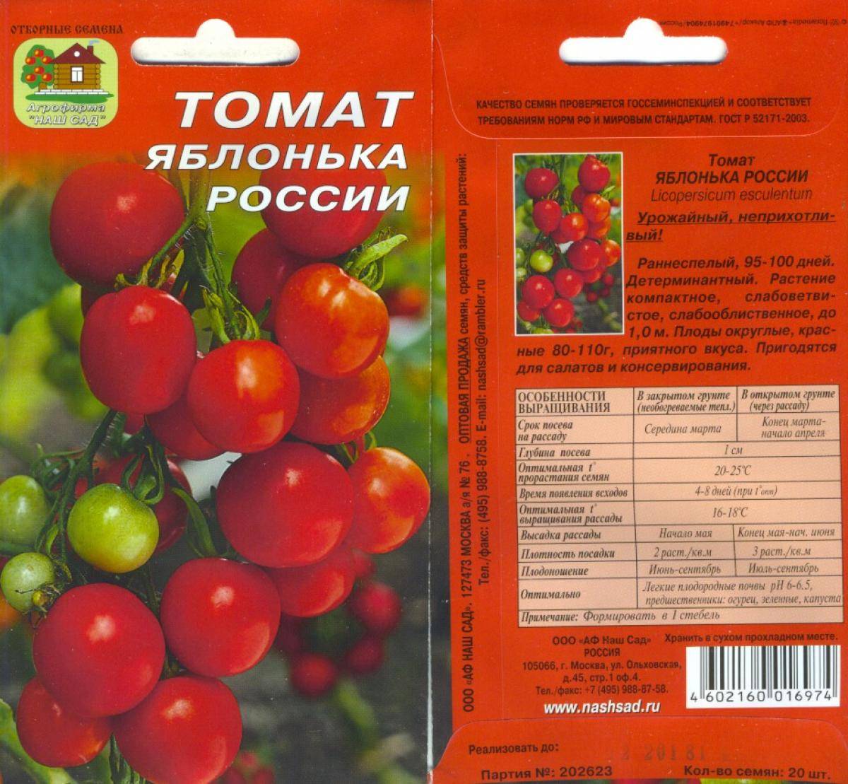 Помидоры «яблонька россии»: описание самого неприхотливого сорта с высокой урожайностью