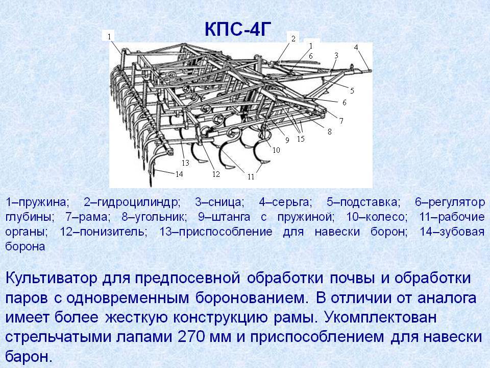 ✅ технические характеристики культиватора кпс-4 - байтрактор.рф