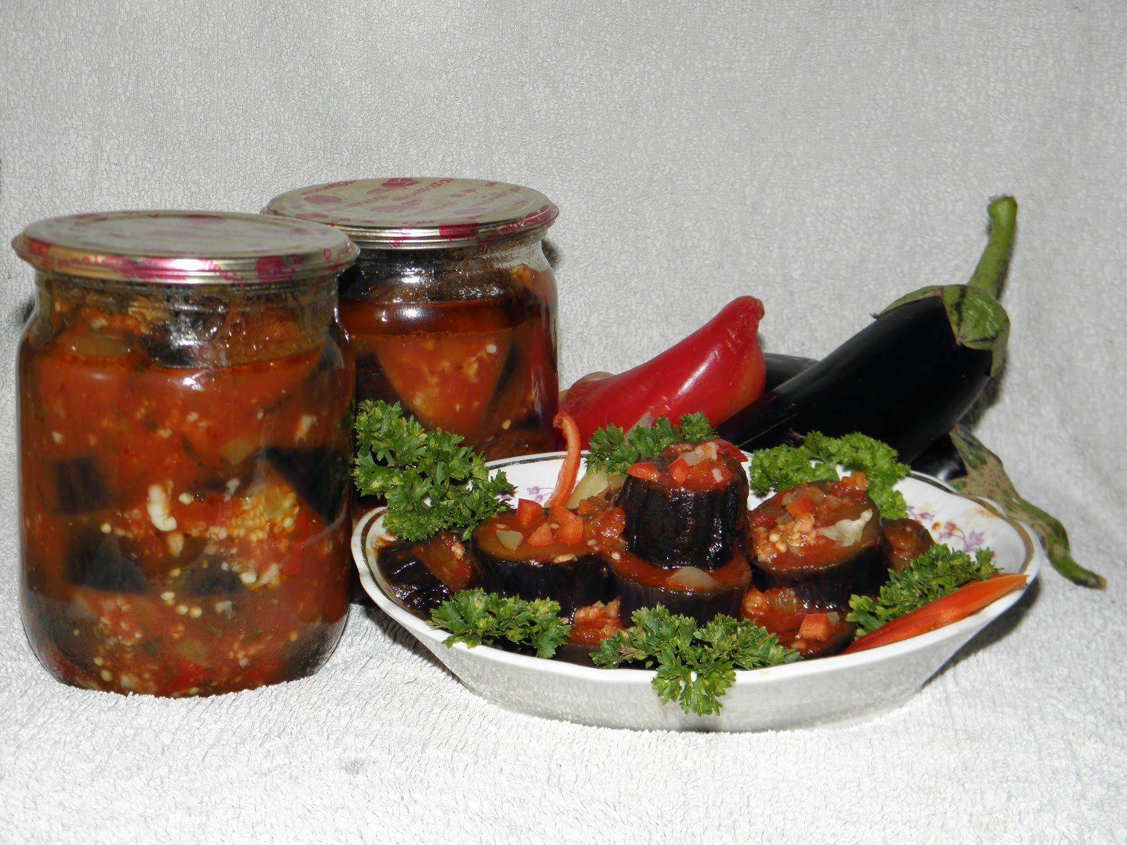 Консервированные баклажаны в томатном соусе - рецепты заготовок на зиму