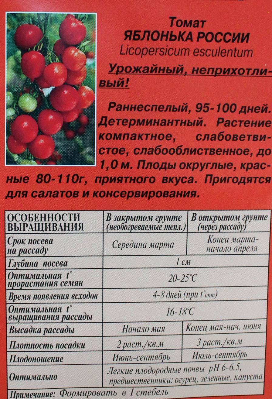 Томат "яблонька россии": характеристика и описание сорта