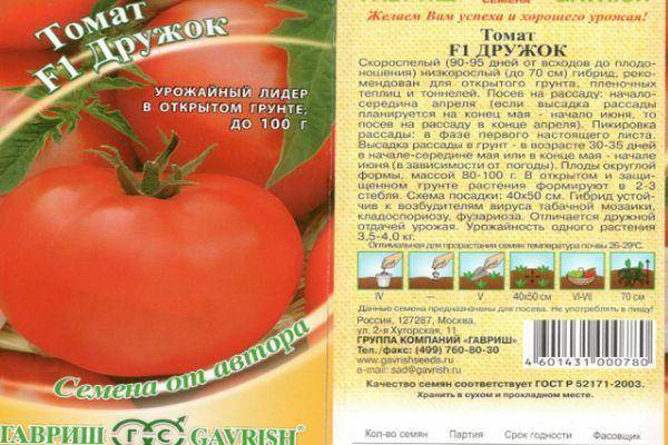 Характеристика томата Дружок и агротехника выращивания сорта