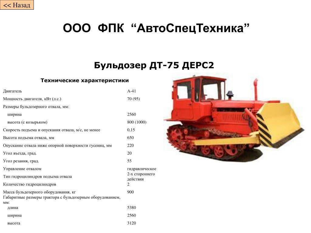 Трактор дт 75м технические характеристики