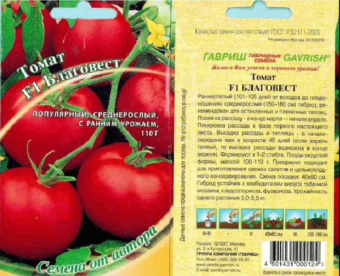 Сорт  (гибрид) томата «благовест» f1   – фото, отзывы, описание помидора