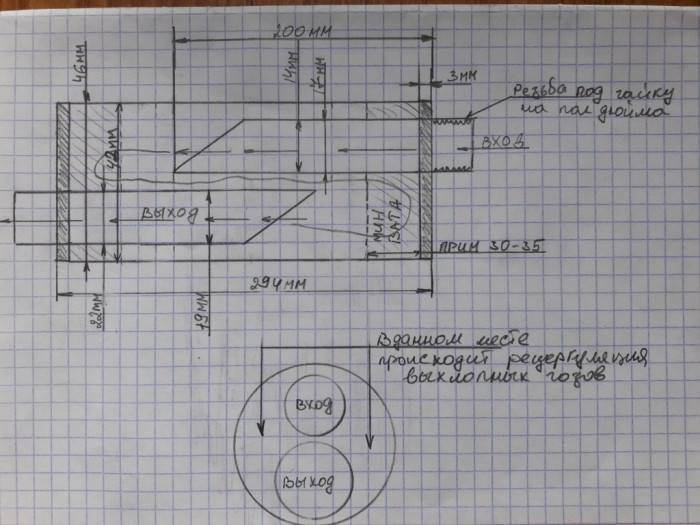 Изготовление лодочного мотора из триммера — алгоритм, чертеж
