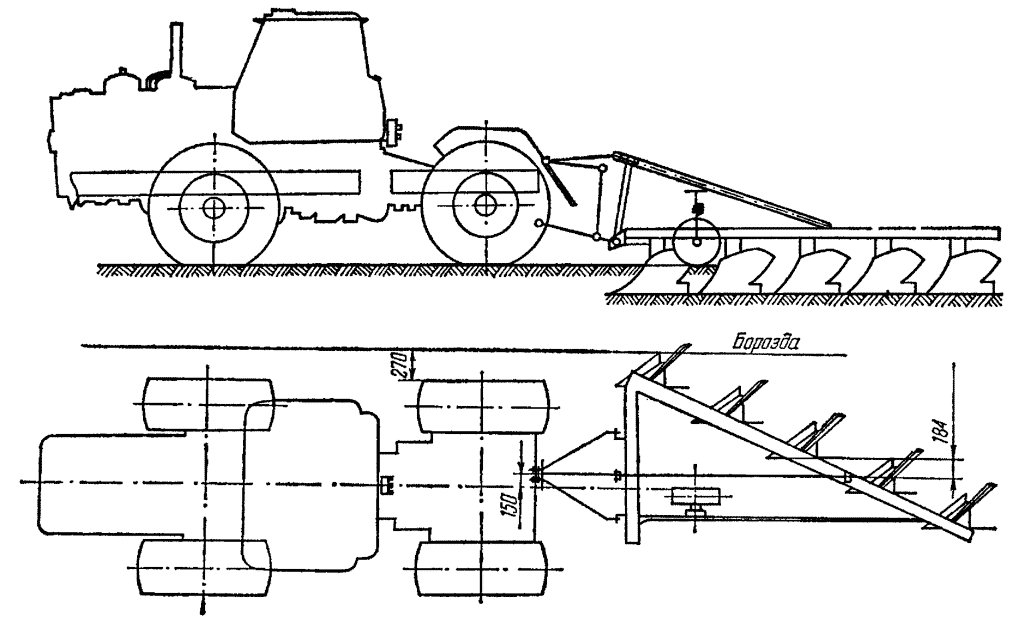 Трактор вид сверху чертеж
