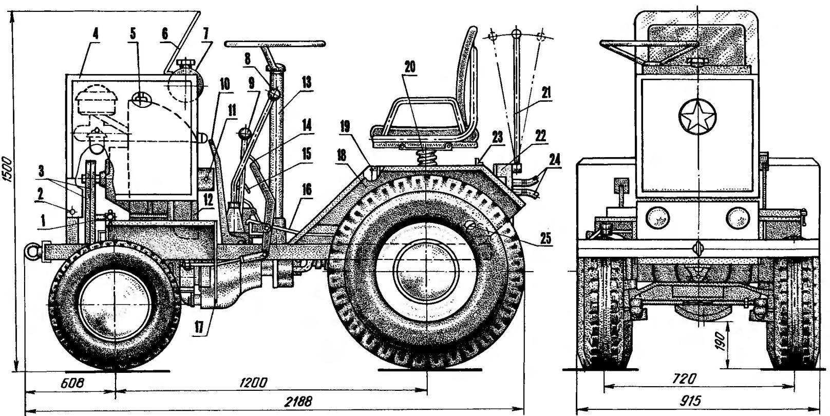 Размеры трактора т 25. Трактор переломка 4х4 чертежи. Агромаш 110 минитрактор чертежи. Самодельный трактор МТЗ 82 мини. Ширина колеи минитрактора.
