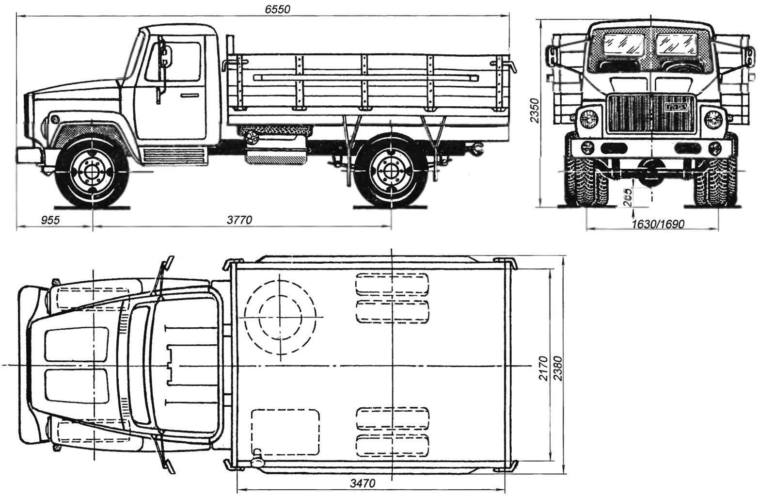✅ газ-3307 самосвал: технические характеристики, расход топлива (бензина) на 100 км, грузоподъемность и габариты, максимально разрешенная масса - tractoramtz.ru