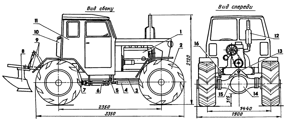 Т16 трактор чертеж