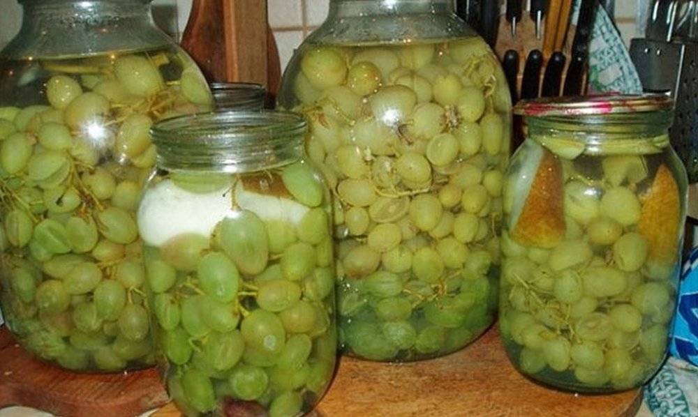 Виноградные компоты: подробные рецепты на 3-литровую банку