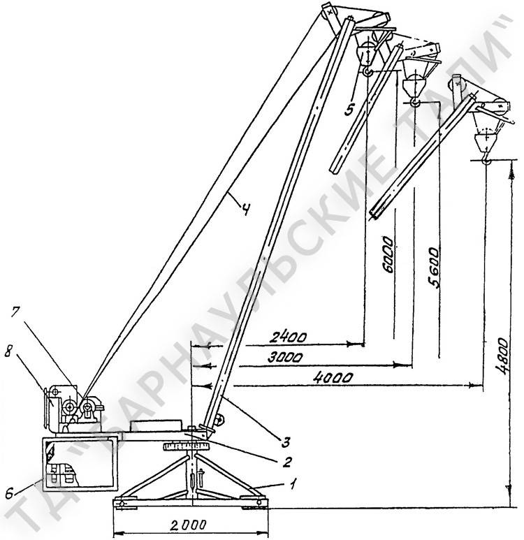 Чертеж мини крана