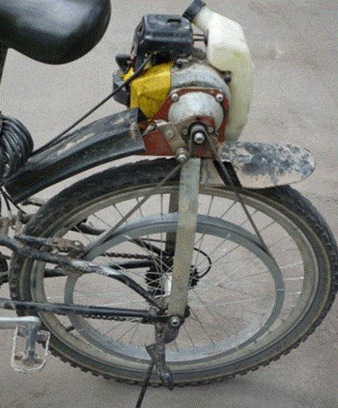 Как сделать велосипед с двигателем от бензопилы?