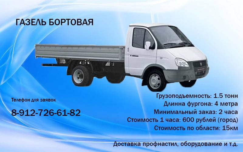 Грузоперевозки газель бизнес план