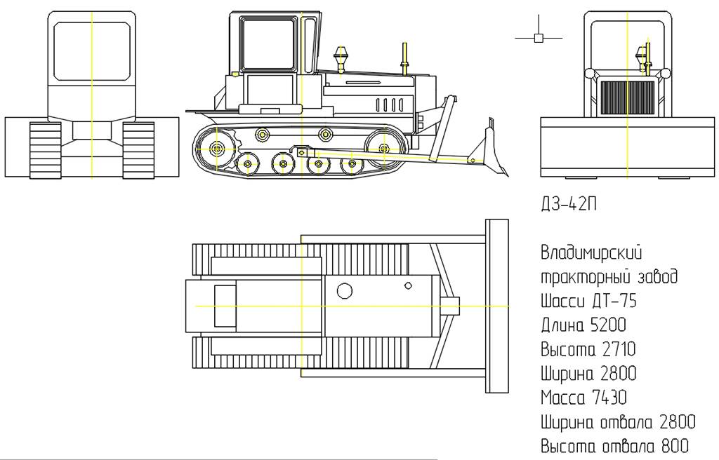 Бульдозер дз-42: технические характеристики