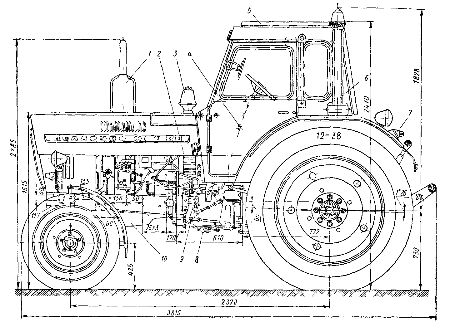 Трактор беларус 82.1-23/12-23/32 (0000010-012)