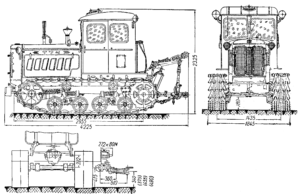 Гусеничный трактор Т-74 технические характеристики