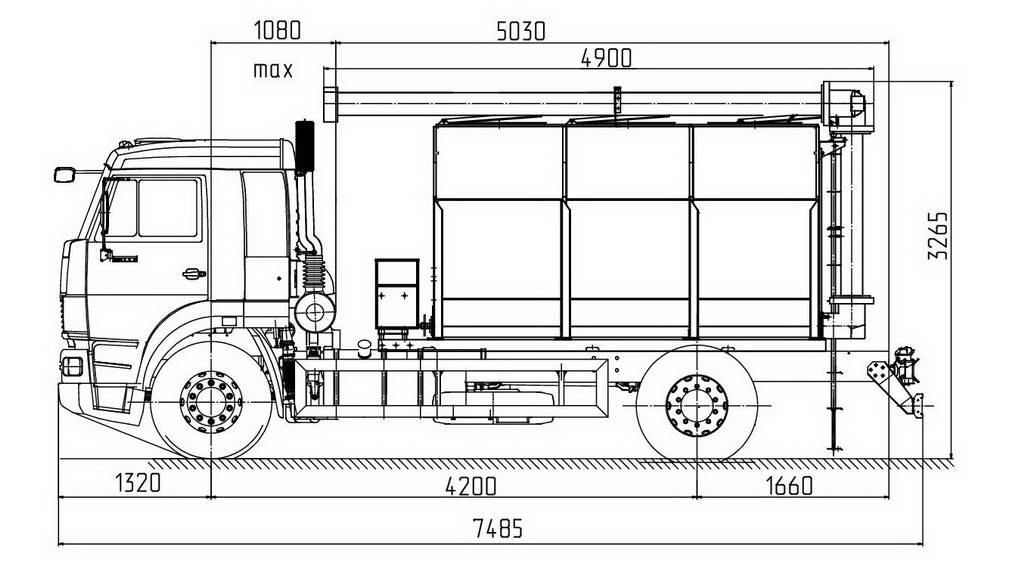 Технические характеристики двухосного среднетоннажного грузовика камаз-43253