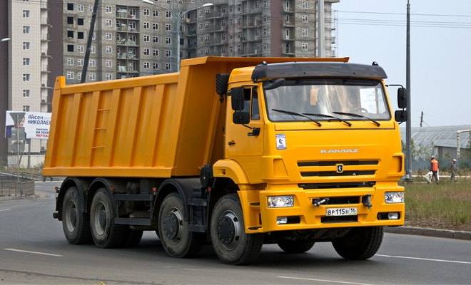 Технические характеристики грузовиков собранных на шасси КамАЗ-6540