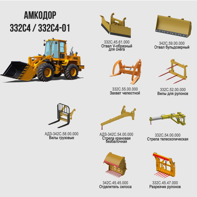 Амкодор 332в: технические характеристики