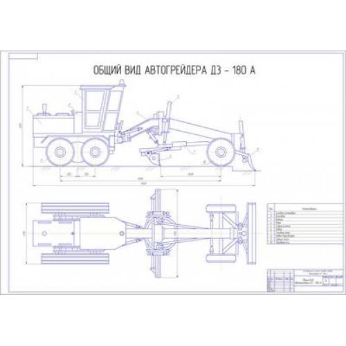Технические характеристики и аналоги автогрейдера дз-180