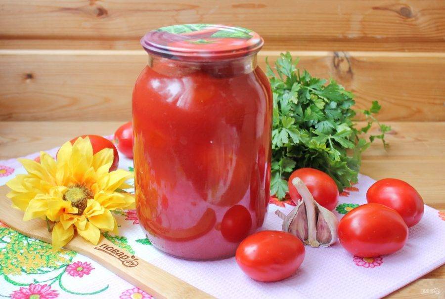 Помидоры в томатном соусе на зиму (рецепты приготовления)