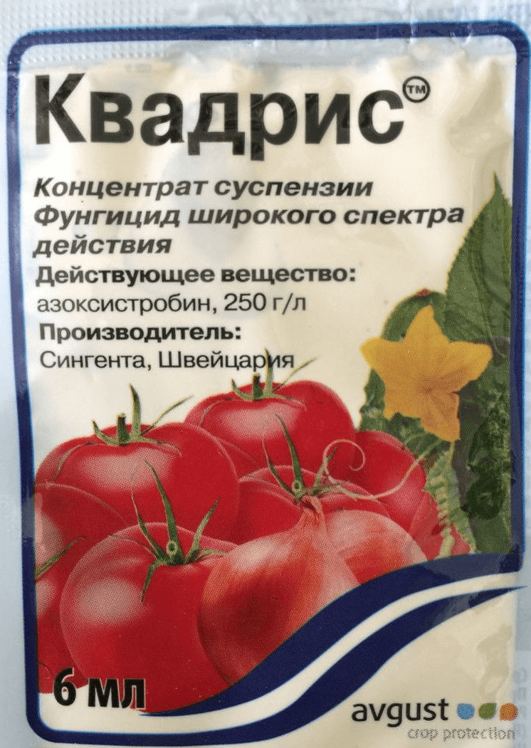 Фунгицид квадрис: инструкция по применению для томатов и огурцов, нормы расхода, состав